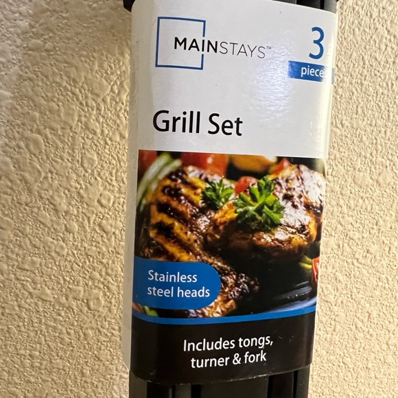 Mainstays 3 Piece Stainless Steel Barbecue Grill Tool Set - Picture 7 of 7